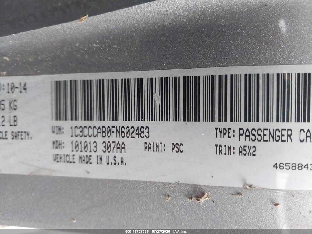 1C3CCCAB0FN602483 2015 CHRYSLER 200 photo no. 9