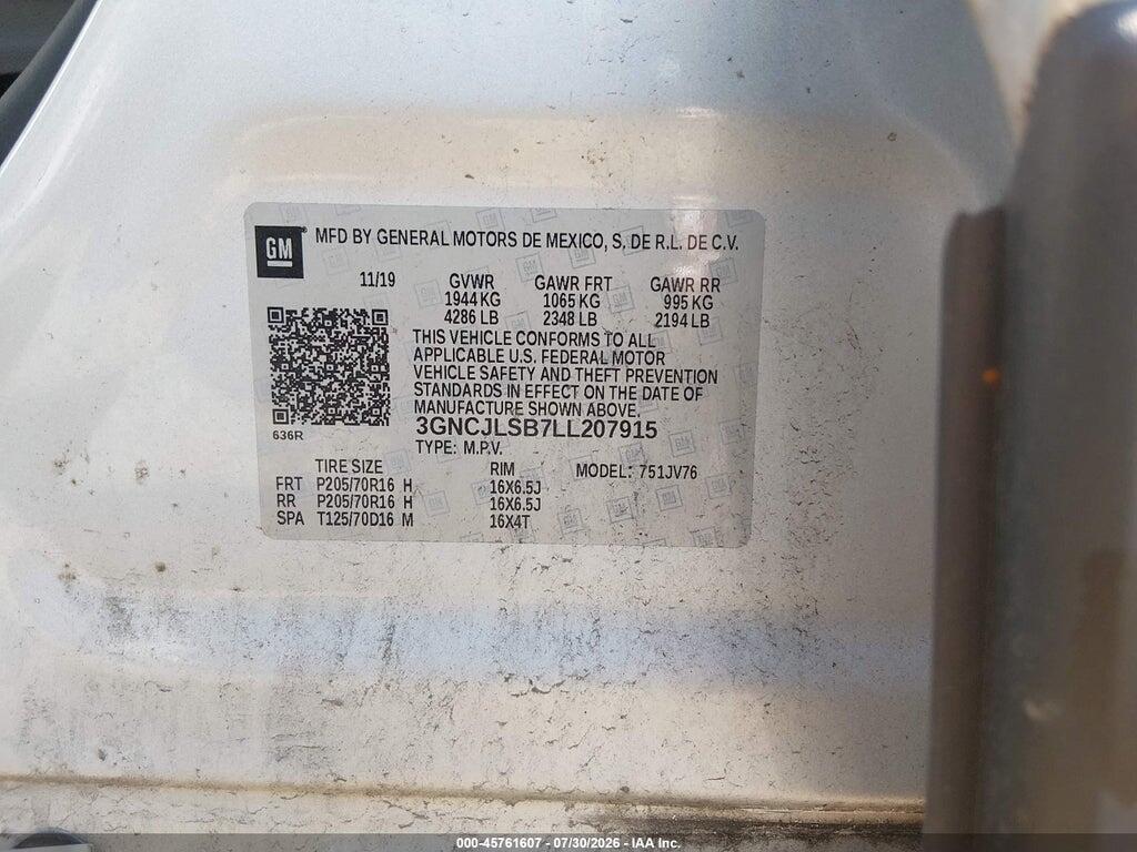 3GNCJLSB7LL207915 2020 CHEVROLET TRAX photo no. 9