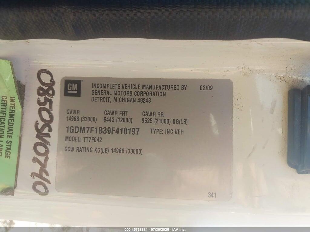 1GDM7F1B39F410197 2009 GMC T-SERIES photo no. 8