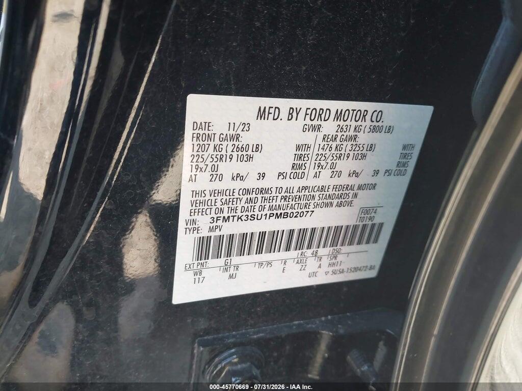 3FMTK3SU1PMB02077 2023 FORD MUSTANG MACH-E photo no. 9