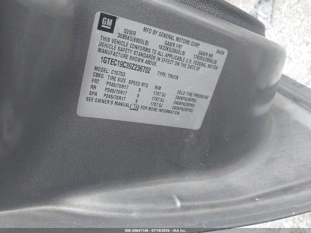 1GTEC19C39Z236702 2009 GMC SIERRA 1500 photo no. 9