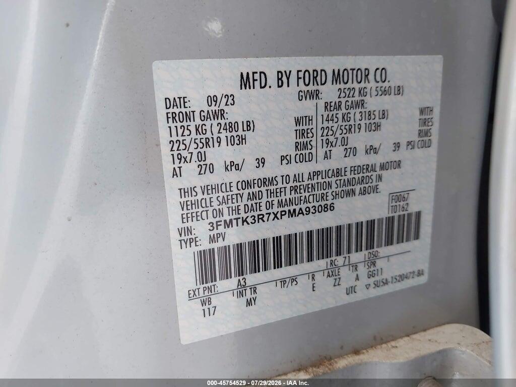 3FMTK3R7XPMA93086 2023 FORD MUSTANG MACH-E photo no. 9