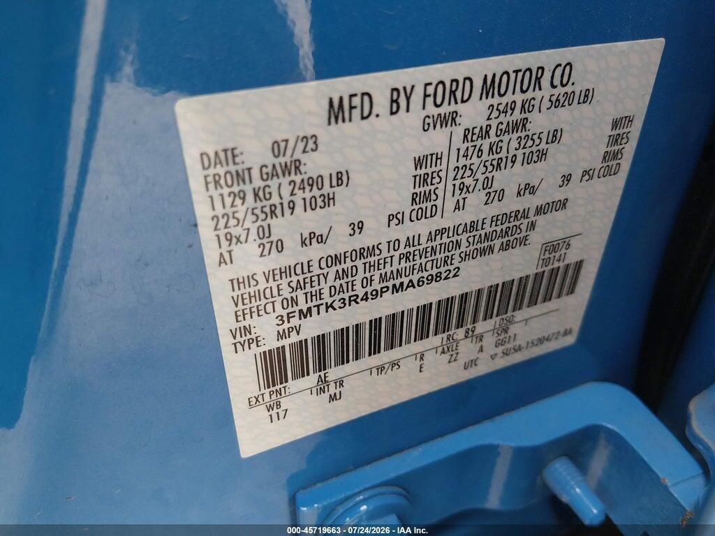 3FMTK3R49PMA69822 2023 FORD MUSTANG MACH-E photo no. 9