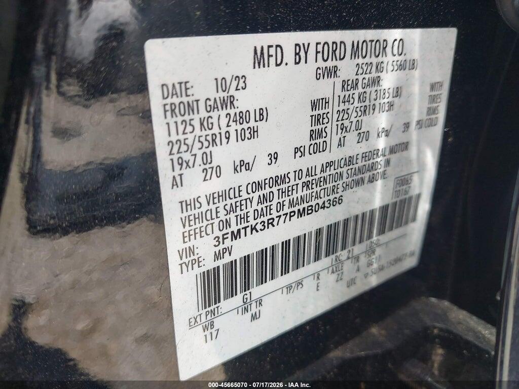 3FMTK3R77PMB04366 2023 FORD MUSTANG MACH-E photo no. 9