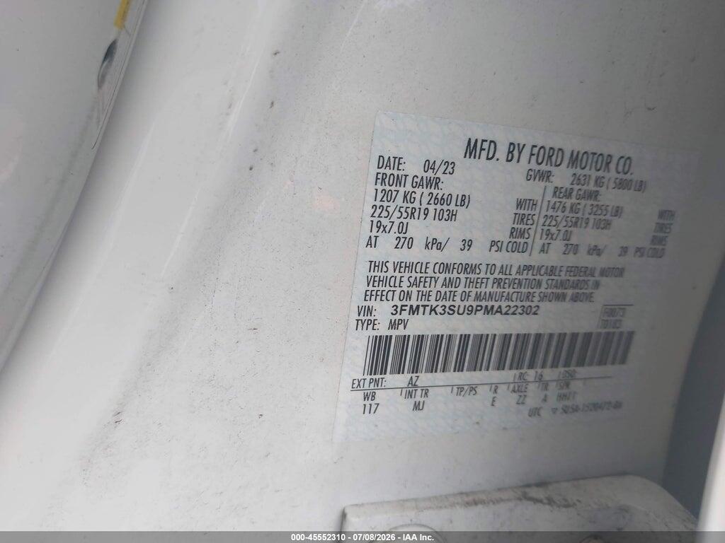 3FMTK3SU9PMA22302 2023 FORD MUSTANG MACH-E photo no. 9