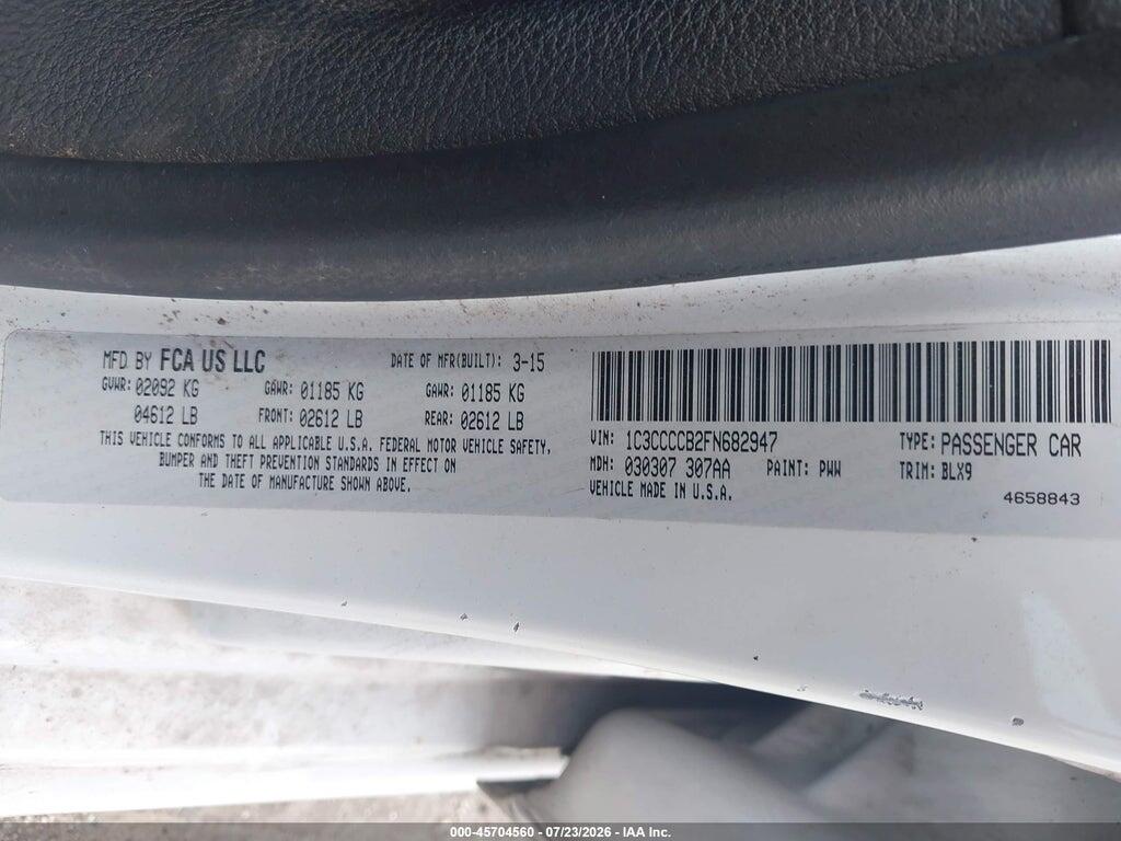 1C3CCCCB2FN682947 2015 CHRYSLER 200 photo no. 9