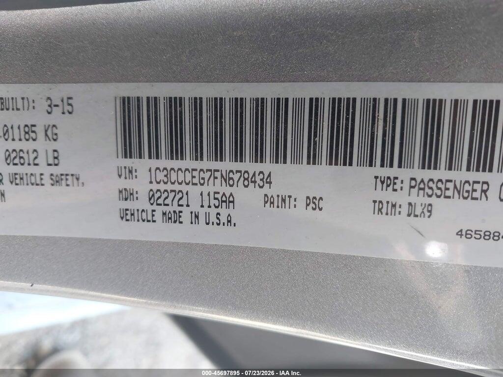1C3CCCEG7FN678434 2015 CHRYSLER 200 photo no. 9