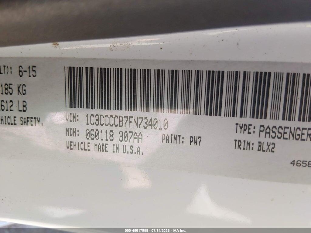 1C3CCCCB7FN734010 2015 CHRYSLER 200 photo no. 9