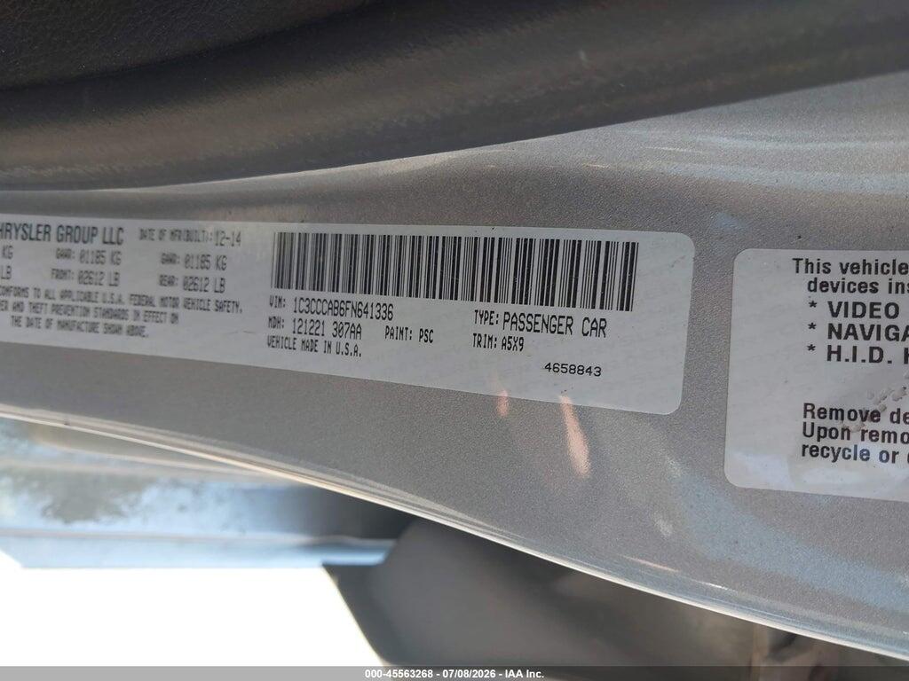 1C3CCCAB6FN641336 2015 CHRYSLER 200 photo no. 9