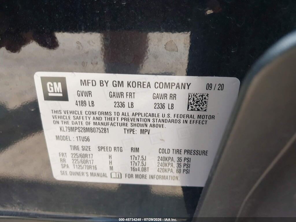 KL79MPS28MB075281 2021 CHEVROLET TRAILBLAZER photo no. 9