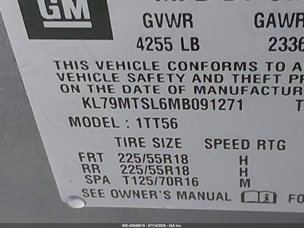KL79MTSL6MB091271 2021 CHEVROLET TRAILBLAZER photo no. 9