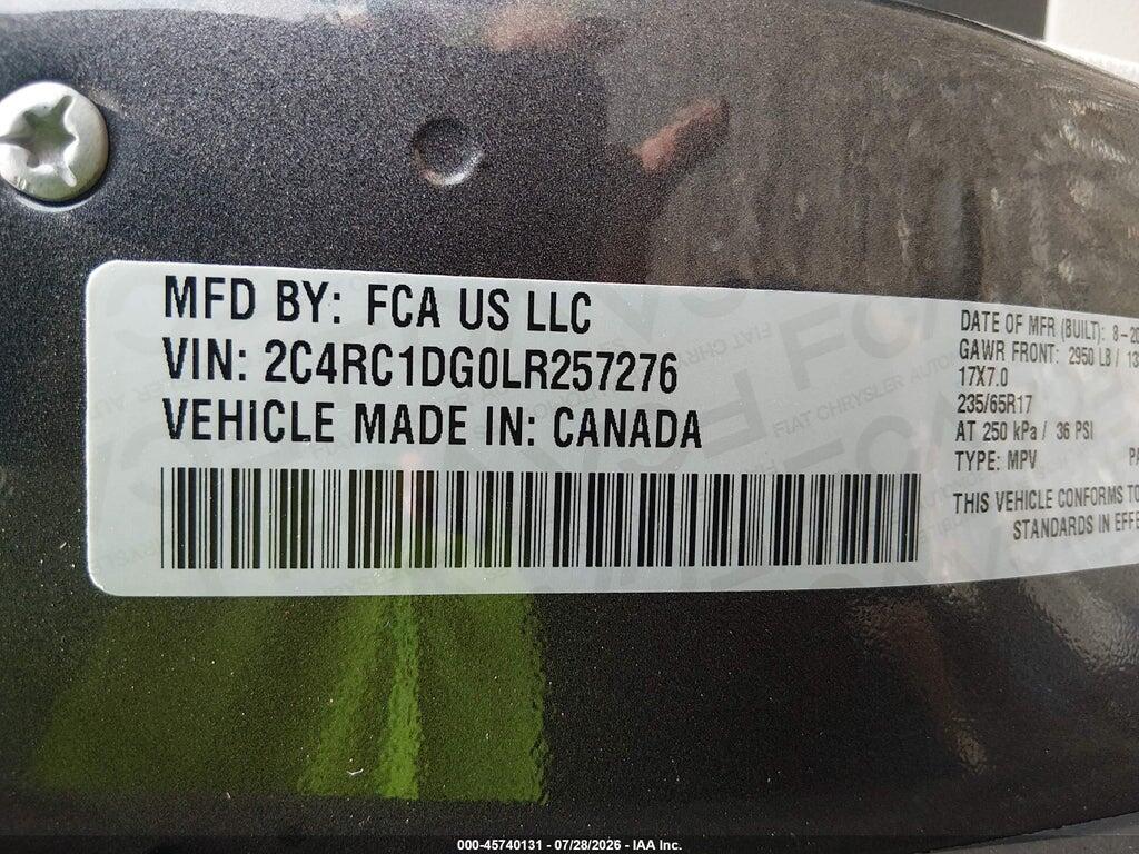 2C4RC1DG0LR257276 2020 CHRYSLER VOYAGER photo no. 9