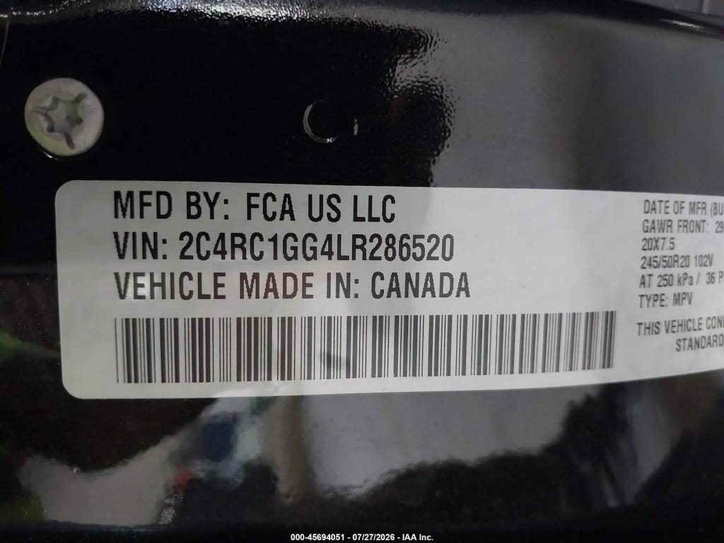 2C4RC1GG4LR286520 2020 CHRYSLER PACIFICA photo no. 9