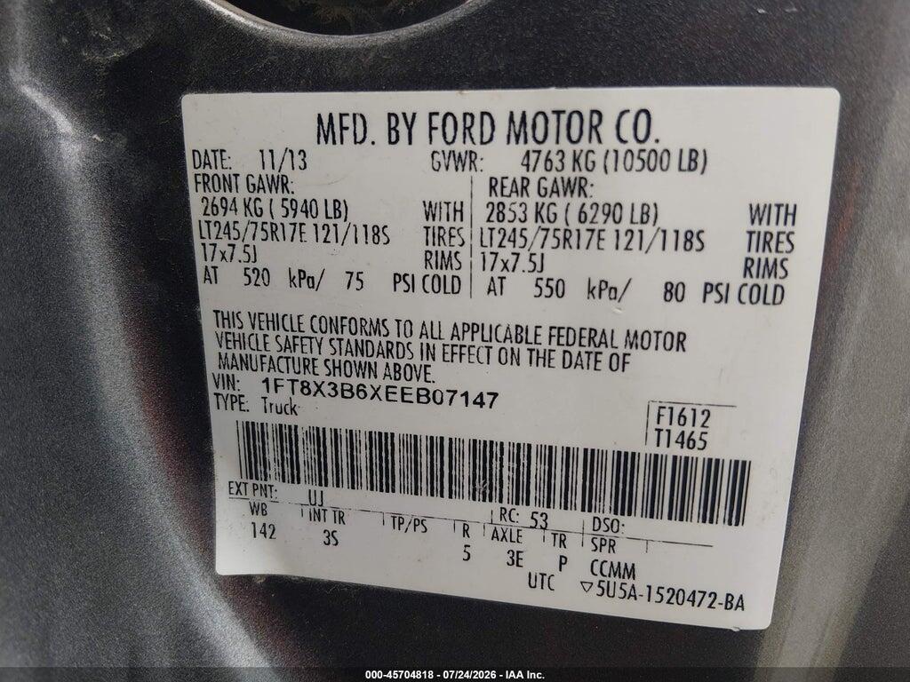 1FT8X3B6XEEB07147 2014 FORD F-350 photo no. 8