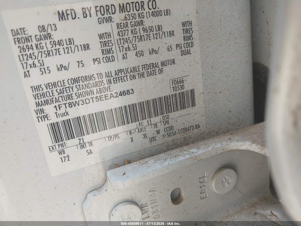 1FT8W3DT5EEA24683 2014 FORD F-350 photo no. 8