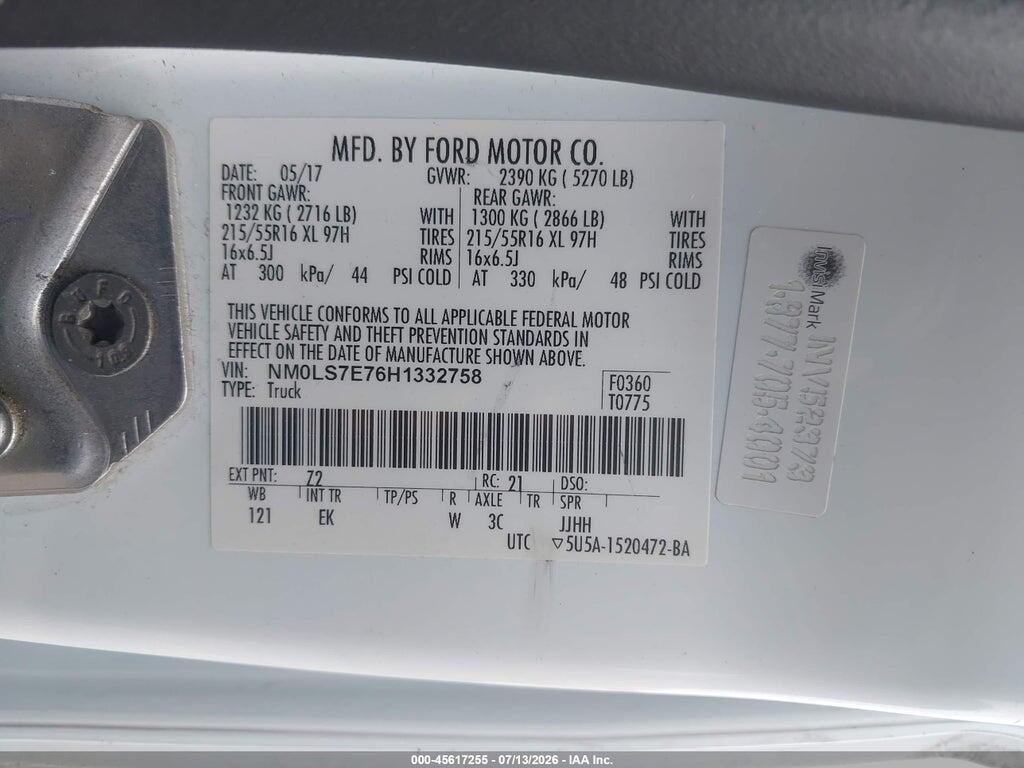 NM0LS7E76H1332758 2017 FORD TRANSIT CONNECT photo no. 9