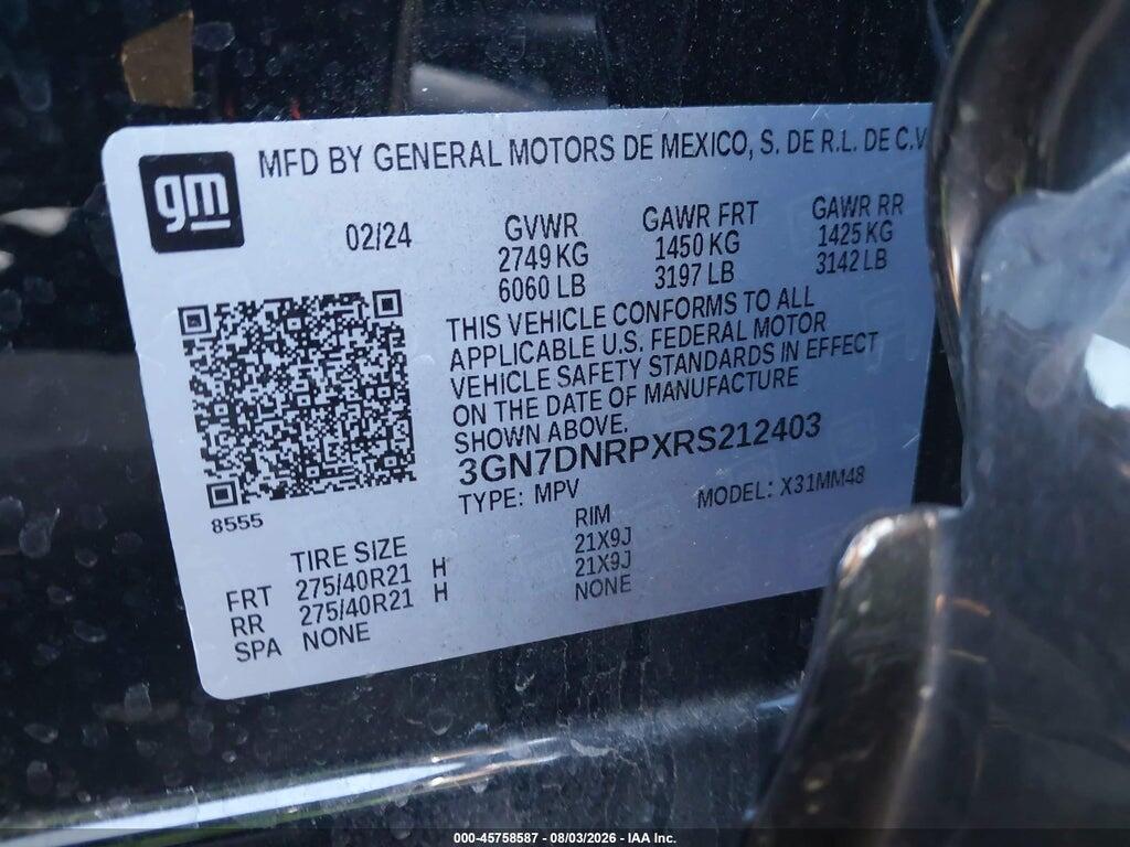 3GN7DNRPXRS212403 2024 CHEVROLET EQUINOX EV photo no. 9