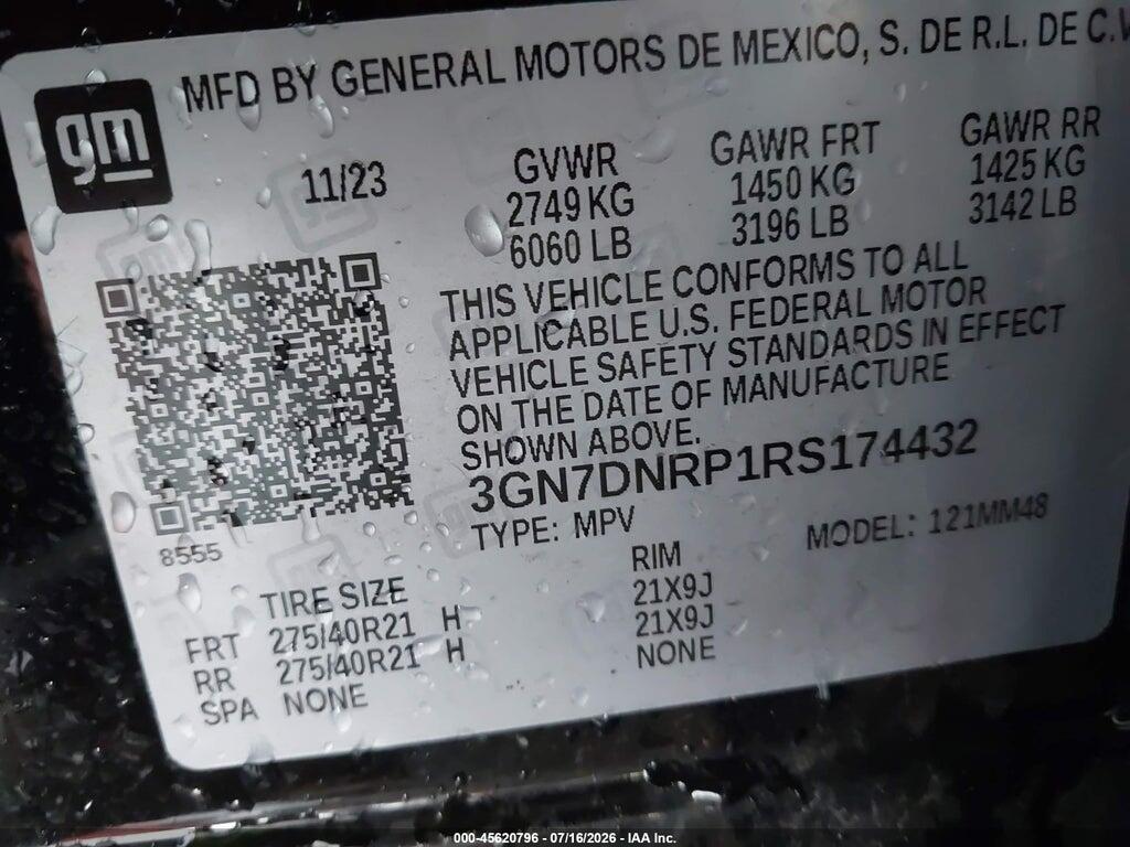 3GN7DNRP1RS174432 2024 CHEVROLET EQUINOX EV photo no. 9