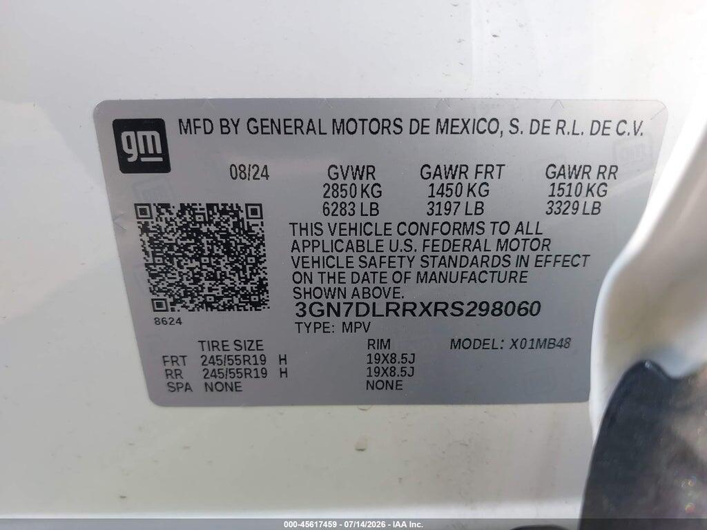 3GN7DLRRXRS298060 2024 CHEVROLET EQUINOX EV photo no. 9