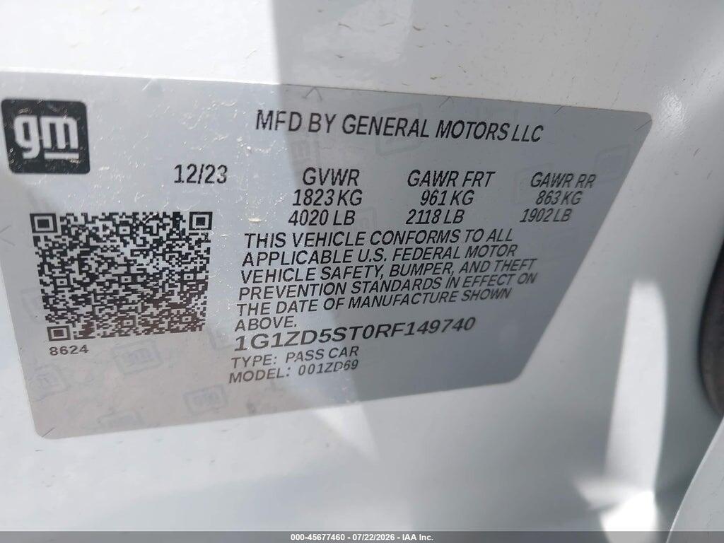 1G1ZD5ST0RF149740 2024 CHEVROLET MALIBU photo no. 9