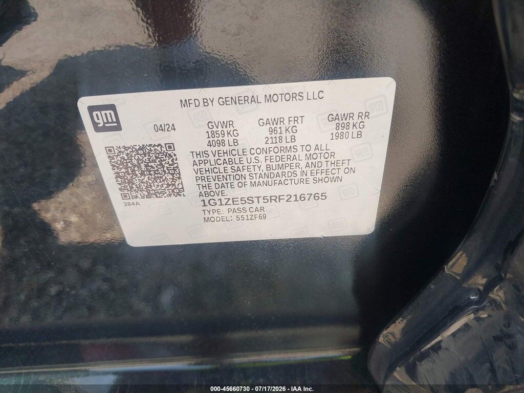 1G1ZE5ST5RF216765 2024 CHEVROLET MALIBU photo no. 9