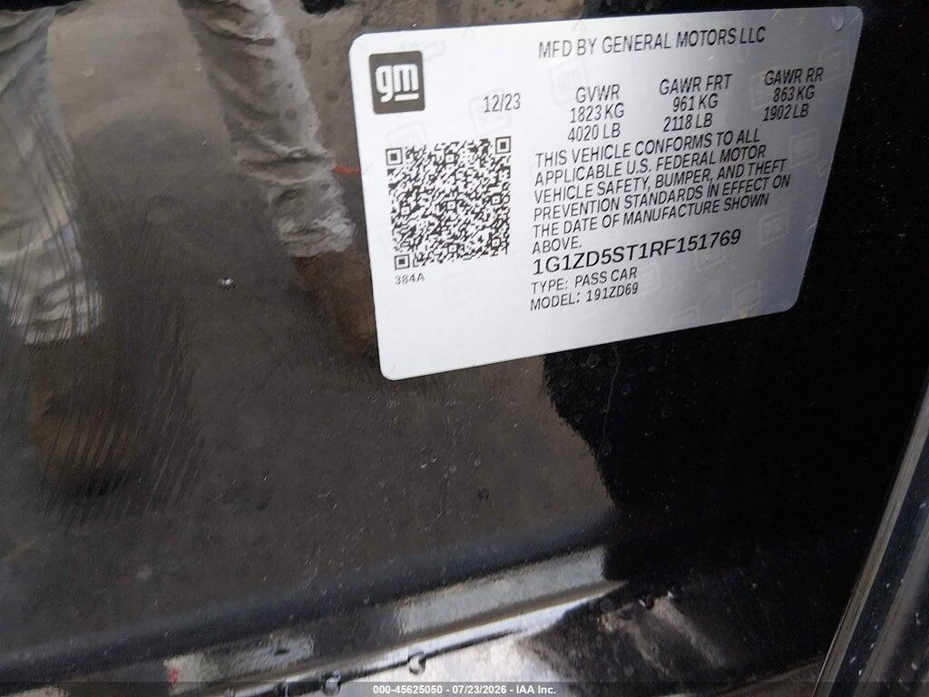 1G1ZD5ST1RF151769 2024 CHEVROLET MALIBU photo no. 9