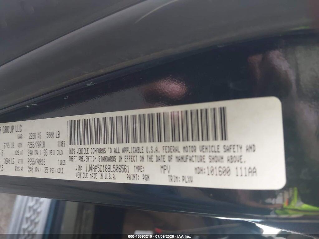 1J4AA5D18BL506561 2011 JEEP WRANGLER photo no. 9