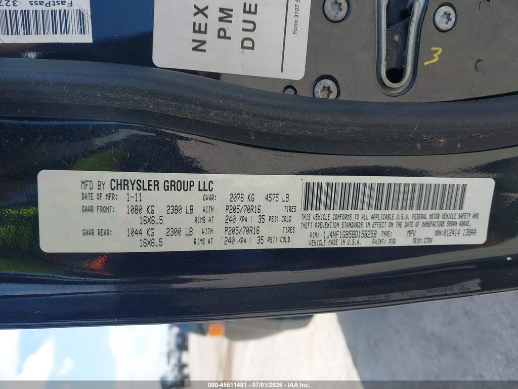 1J4NF1GB5BD158258 2011 JEEP PATRIOT photo no. 9