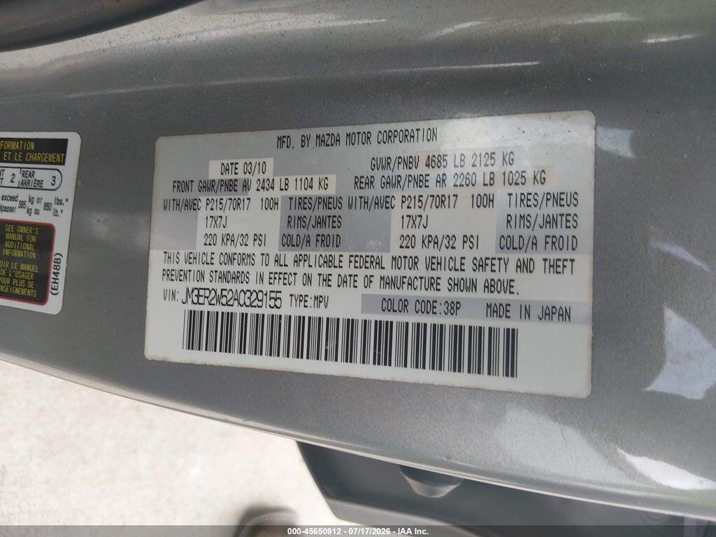JM3ER2W52A0329155 2010 MAZDA CX-7 photo no. 9