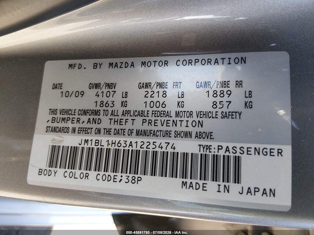 JM1BL1H63A1225474 2010 MAZDA MAZDA3 photo no. 9