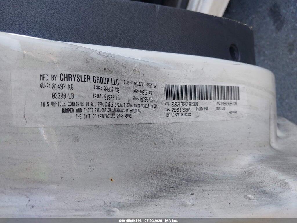 3C3CFFDR3CT365338 2012 FIAT 500 photo no. 9