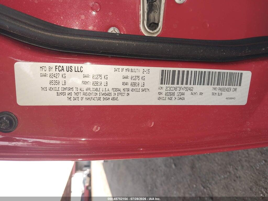 2C3CCABT3FH792462 2015 CHRYSLER 300 photo no. 9