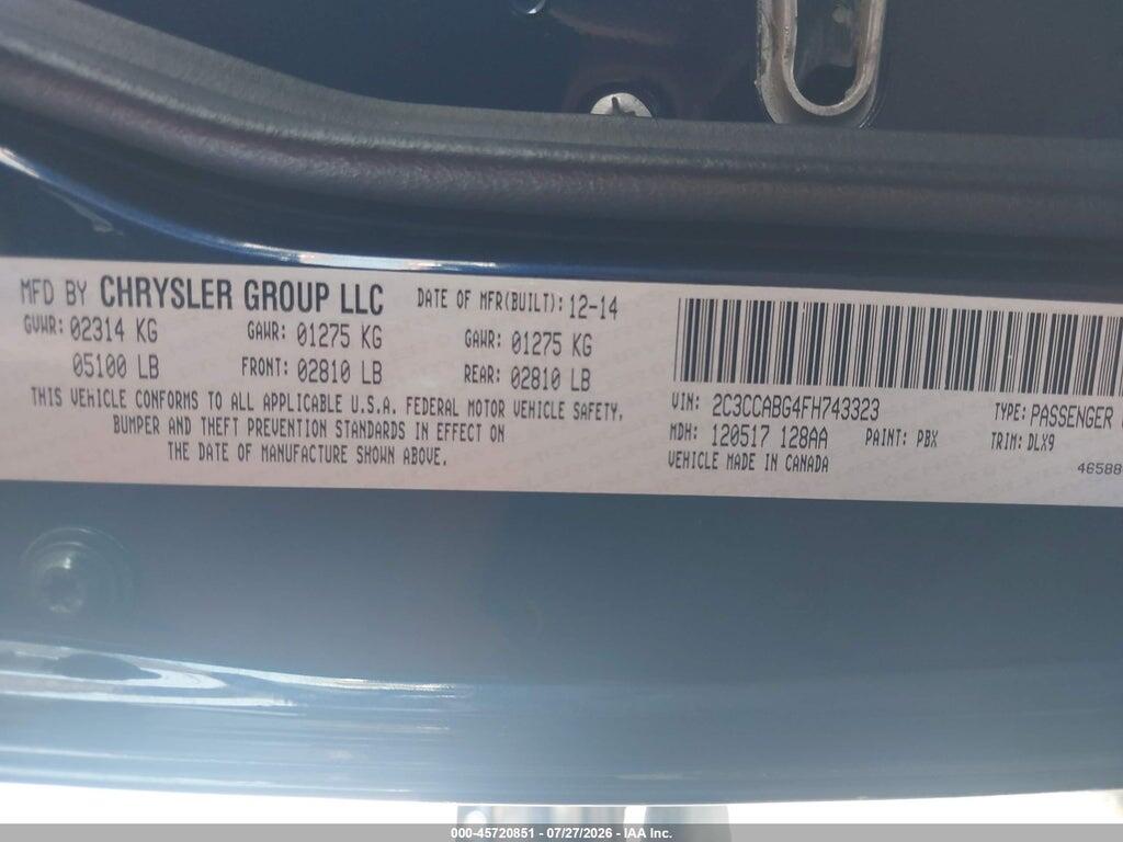 2C3CCABG4FH743323 2015 CHRYSLER 300 photo no. 9