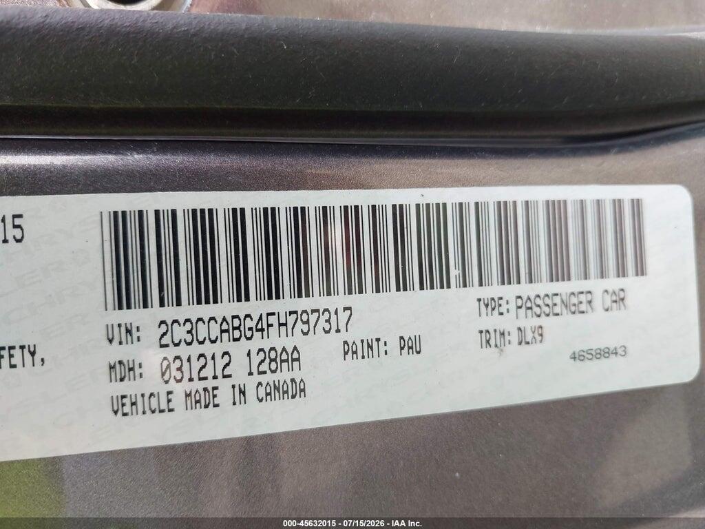2C3CCABG4FH797317 2015 CHRYSLER 300 photo no. 9