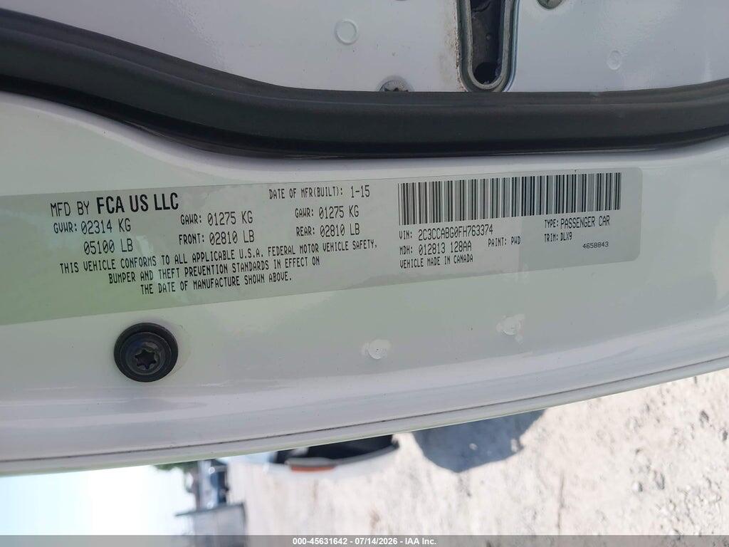 2C3CCABG0FH763374 2015 CHRYSLER 300 photo no. 9