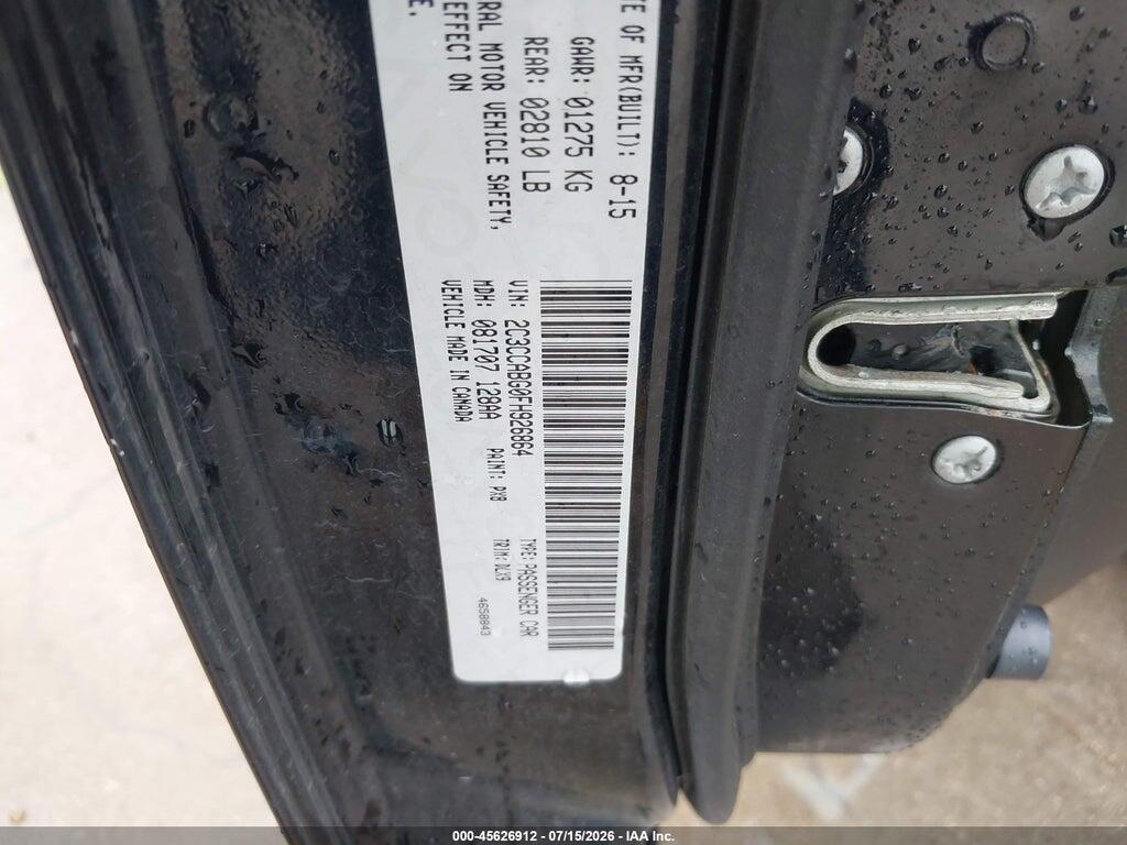 2C3CCABG0FH926864 2015 CHRYSLER 300 photo no. 9