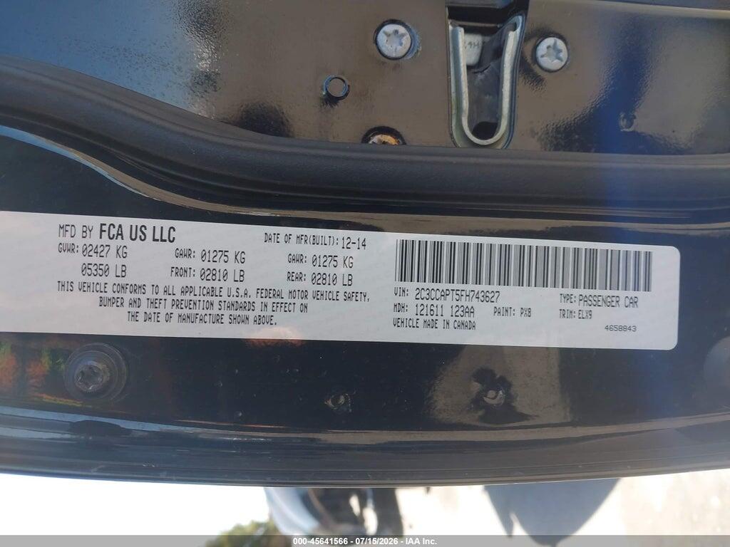 2C3CCAPT5FH743627 2015 CHRYSLER 300C photo no. 9