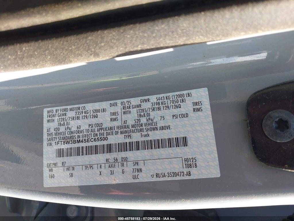1FT8W3BM4SEC65500 2025 FORD F-350 photo no. 9