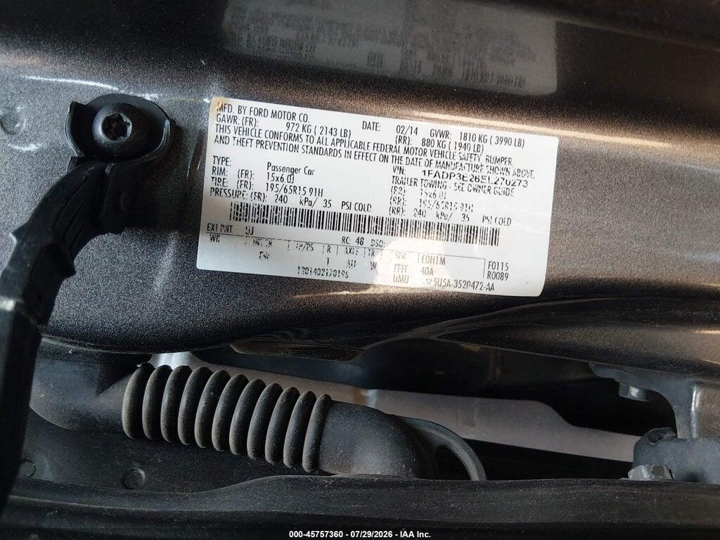 1FADP3E26EL270273 2014 FORD FOCUS photo no. 9