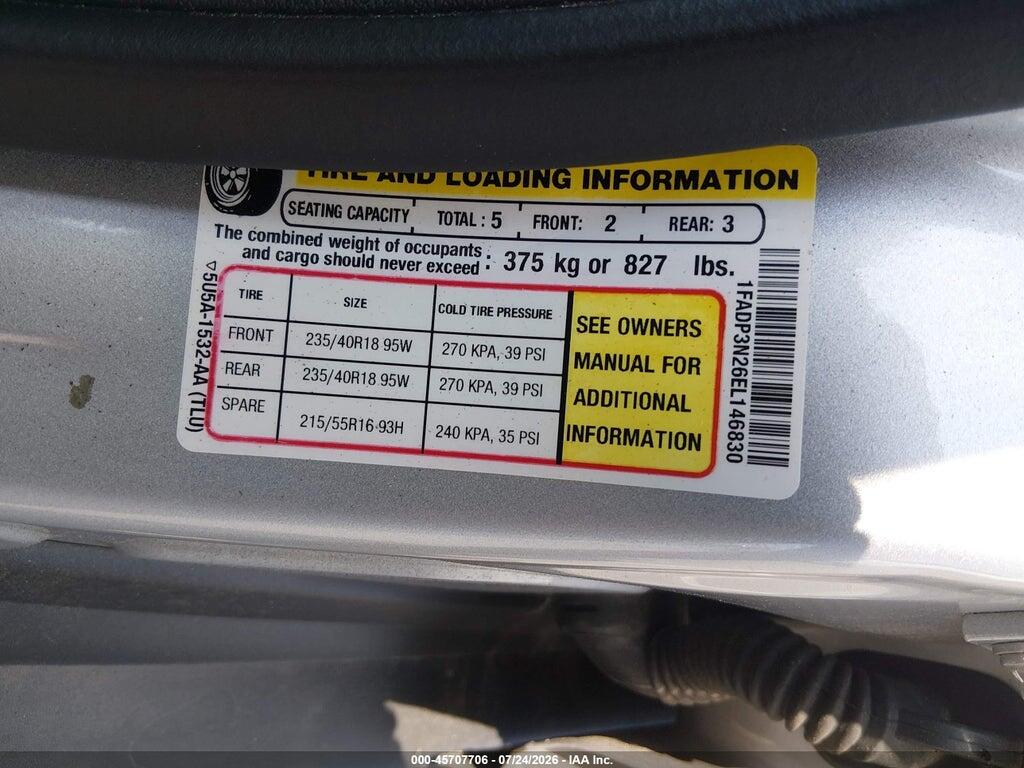 1FADP3N26EL146830 2014 FORD FOCUS photo no. 9