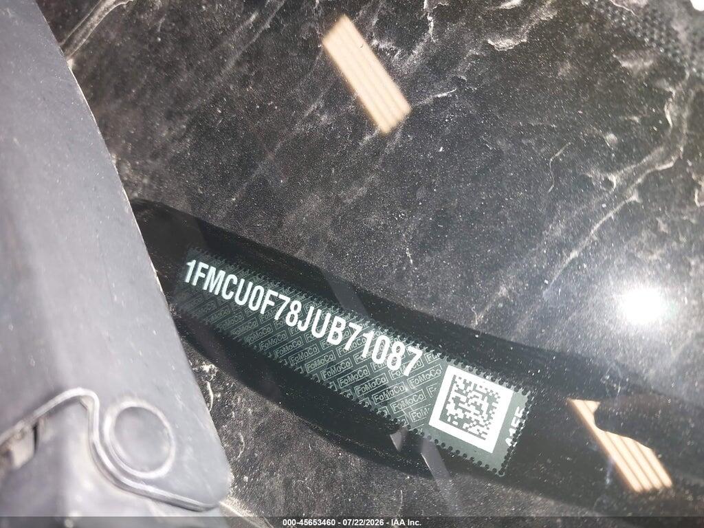 1FMCU0F78JUB71087 2018 FORD ESCAPE photo no. 9