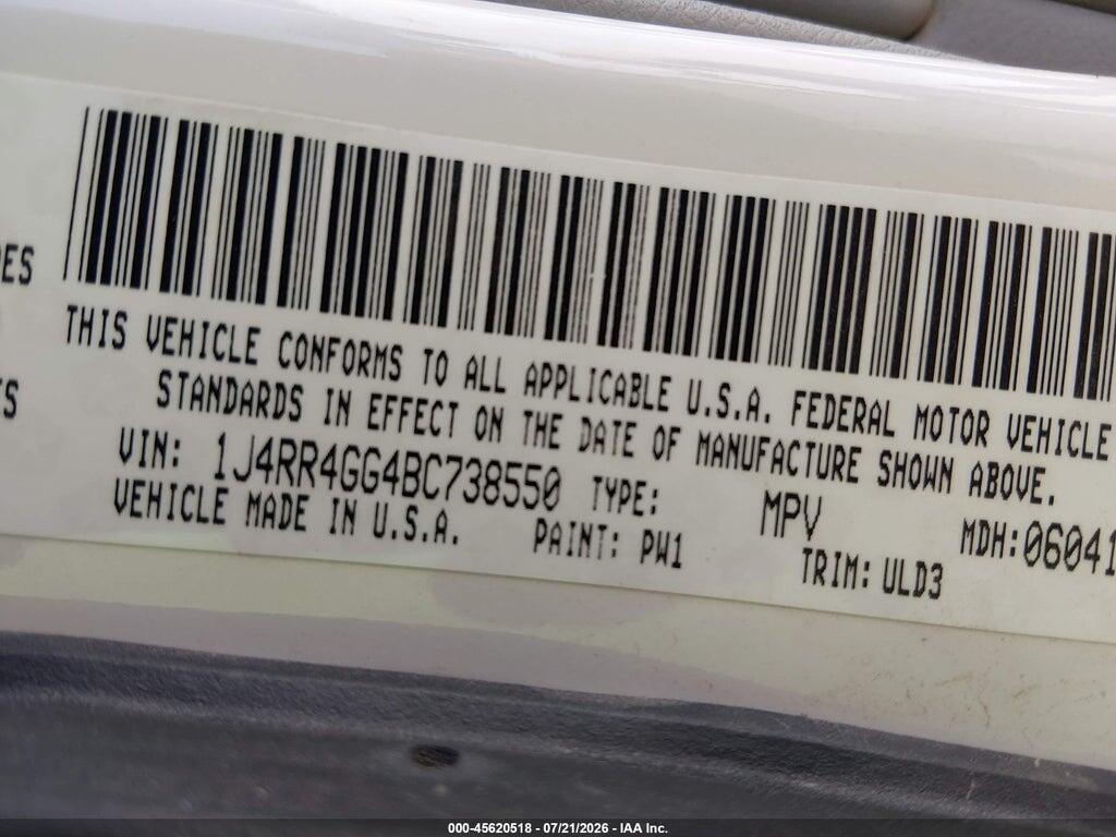 1J4RR4GG4BC738550 2011 JEEP GRAND CHEROKEE photo no. 9