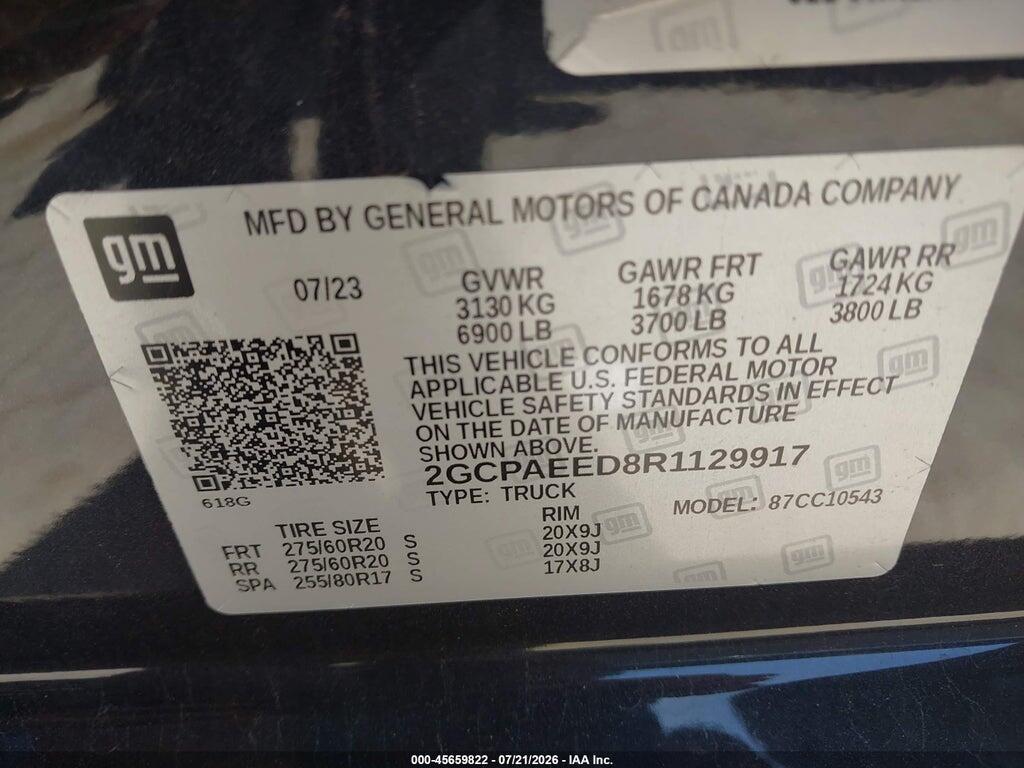 2GCPAEED8R1129917 2024 CHEVROLET SILVERADO 1500 photo no. 9