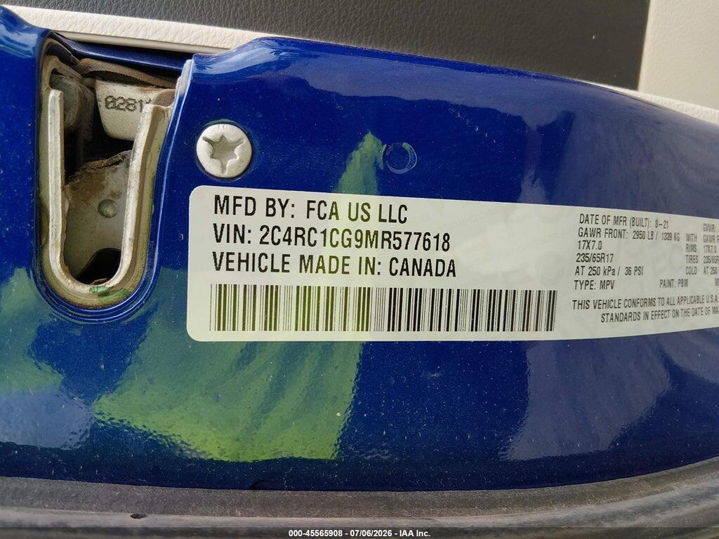2C4RC1CG9MR577618 2021 CHRYSLER VOYAGER photo no. 9
