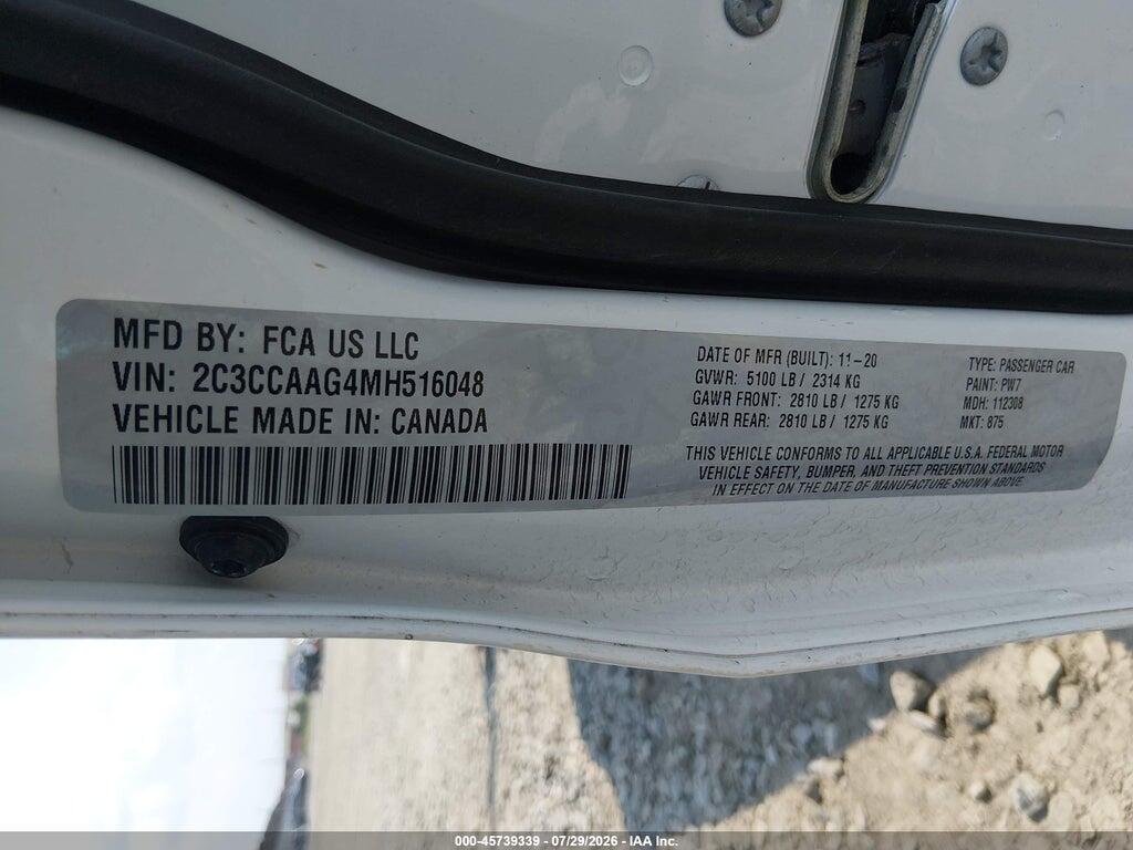 2C3CCAAG4MH516048 2021 CHRYSLER 300 photo no. 8