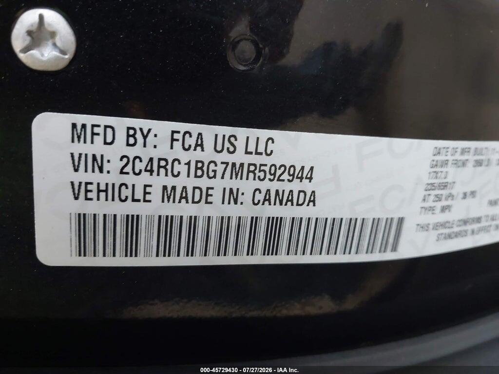 2C4RC1BG7MR592944 2021 CHRYSLER PACIFICA photo no. 9
