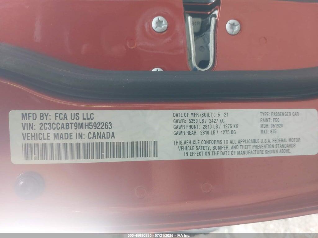 2C3CCABT9MH592263 2021 CHRYSLER 300 photo no. 9