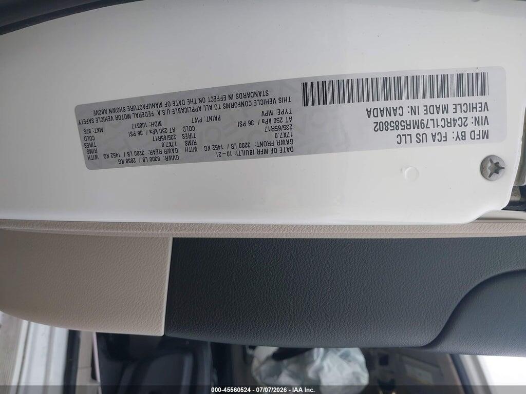 2C4RC1L79MR585802 2021 CHRYSLER PACIFICA HYBRID photo no. 9