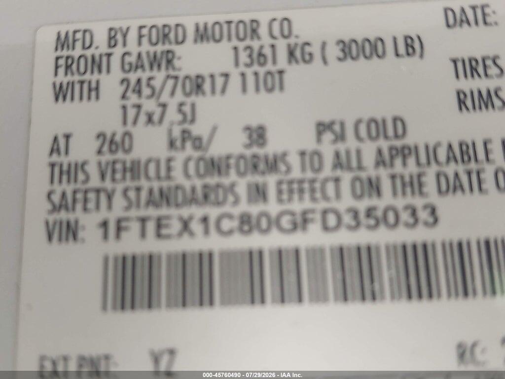 1FTEX1C80GFD35033 2016 FORD F-150 photo no. 9