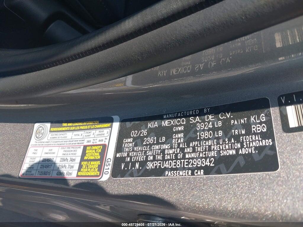 3KPFU4DE8TE299342 2026 KIA K4 photo no. 8